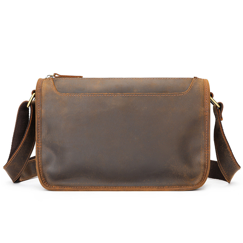Men's Commute Leisure First Layer Cowhide Large Men's Messenger Bags