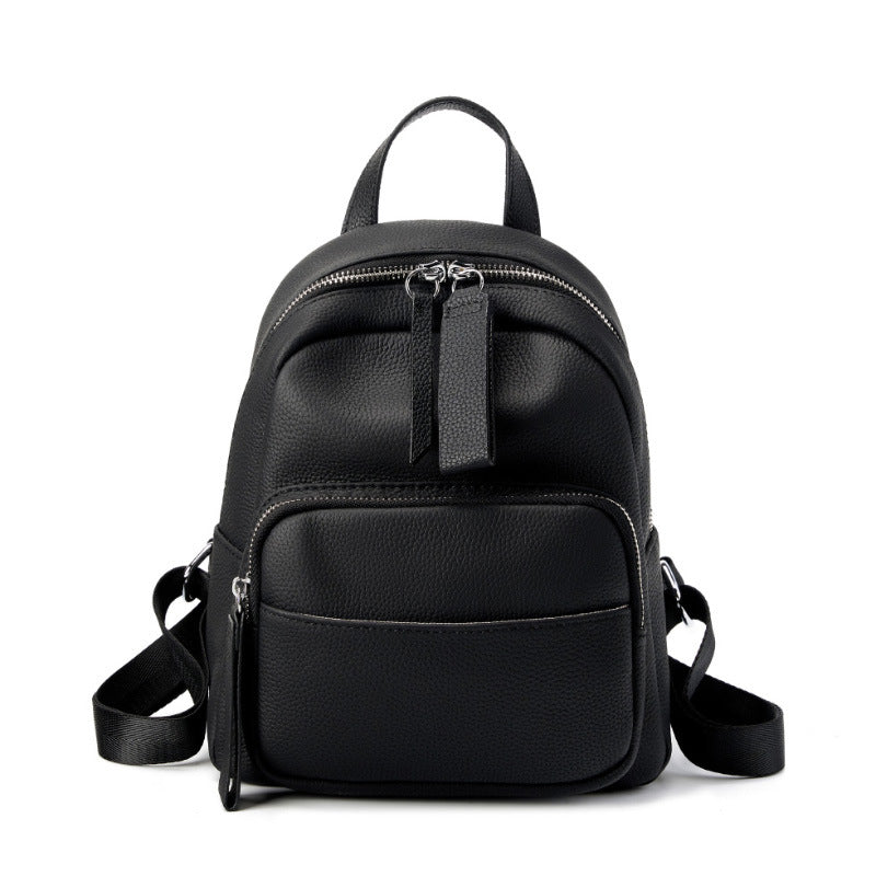 Women's Leather Large Capacity Fashion First Layer Backpacks