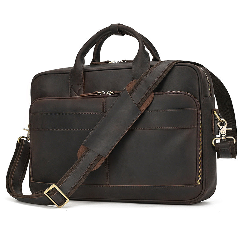 Men's Leather Vintage Business Commuter Computer Men's Briefcases