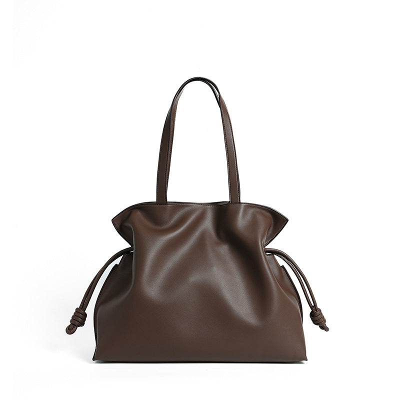 Women's Leather Folds Cloud High-grade Cowhide Lucky Shoulder Bags