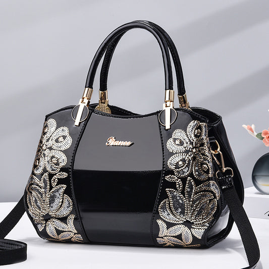 Women's Fei Zi Boston Elegant Patent Leather Bags