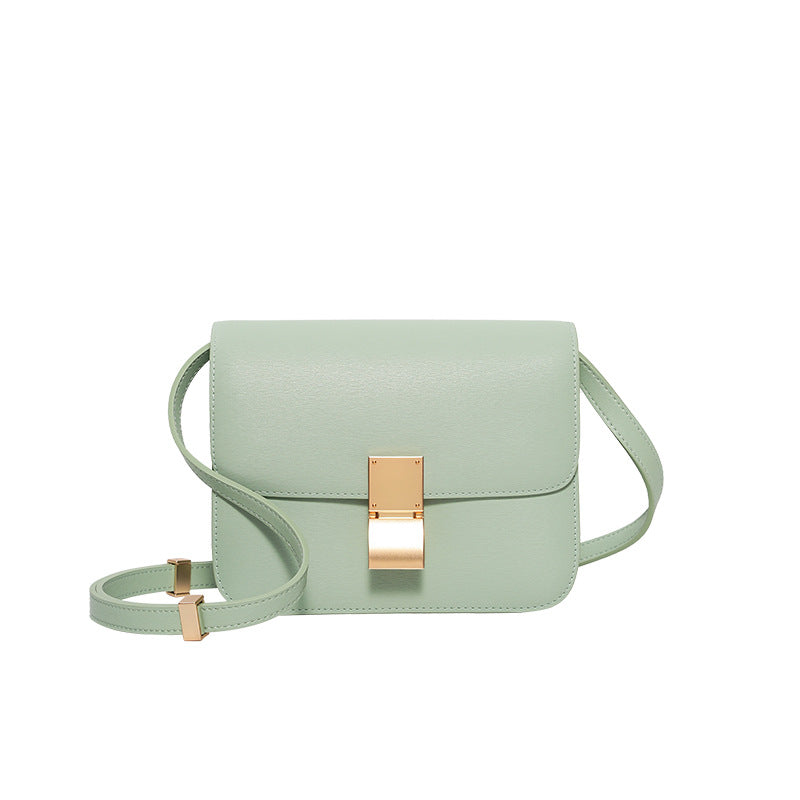 Women's Genuine Leather Retro Light Luxury Minority Joker Small Square Bags