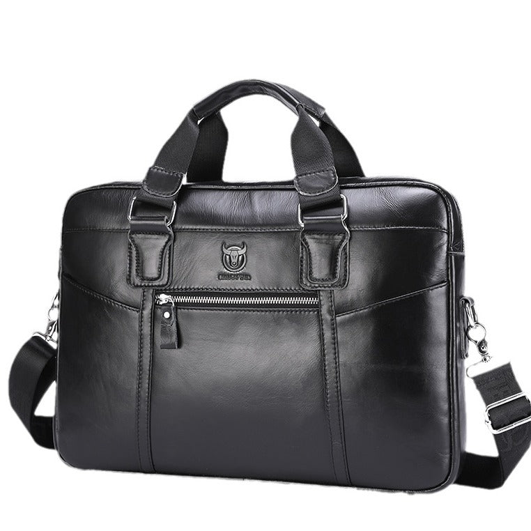 Leather Goods Large Capacity Top Layer Men's Briefcases