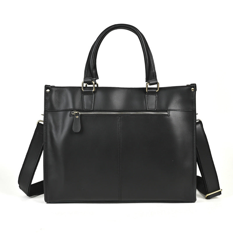 Men's Handmade Retro Cowhide Horizontal Leather Crazy Horse Handbags