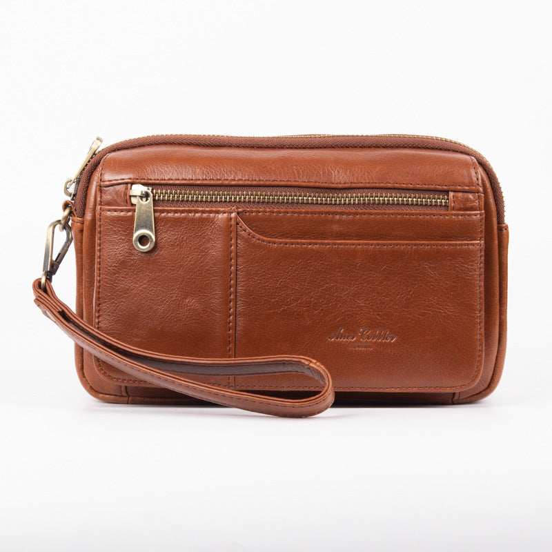 Men's Genuine Leather Clutch First Layer Cowhide Men's Handbags