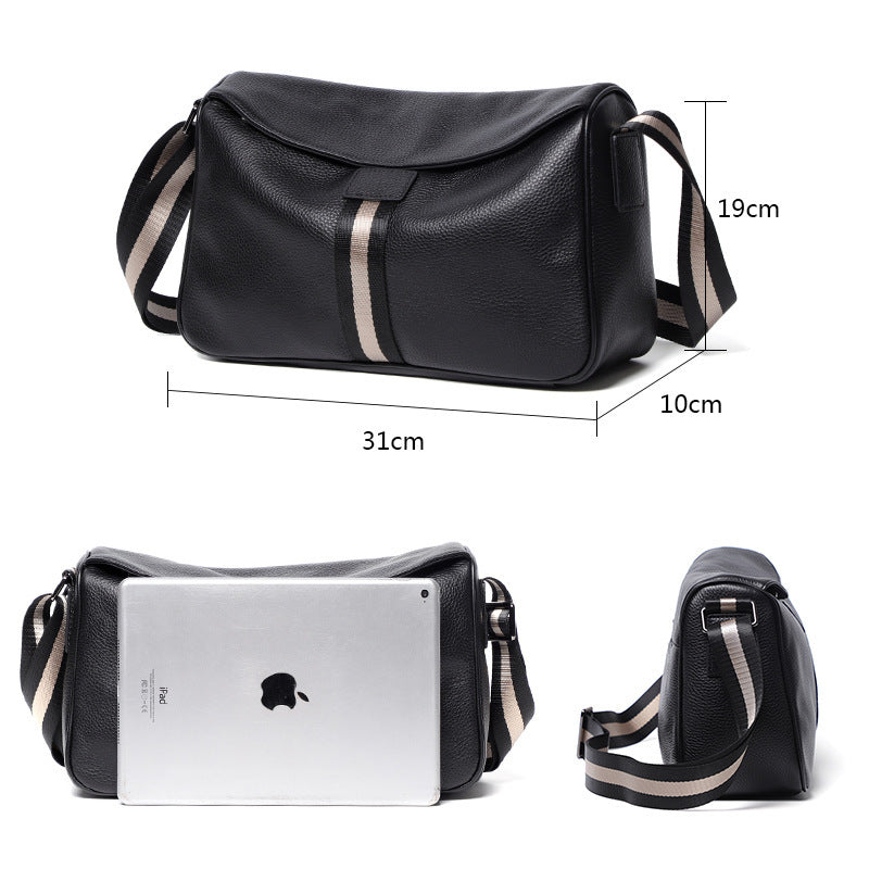 Men's Commuter First Layer Cowhide Large Capacity Men's Shoulder Bags