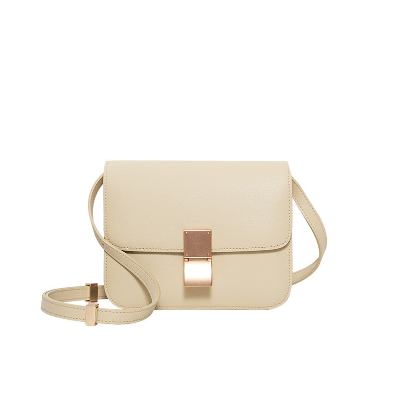 Women's Genuine Leather Retro Light Luxury Minority Joker Small Square Bags