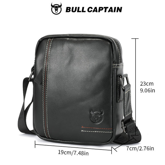 Men's Leather Goods Genuine No Color Difference Men's Shoulder Bags