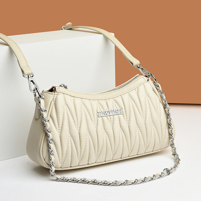 Sheepskin High-grade French Stick Dumpling Niche Small Square Bags