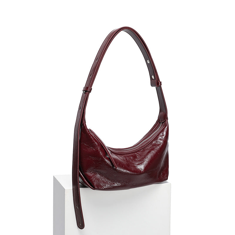 Women's Genuine Leather Underarm Retro Advanced Texture Crossbody Bags