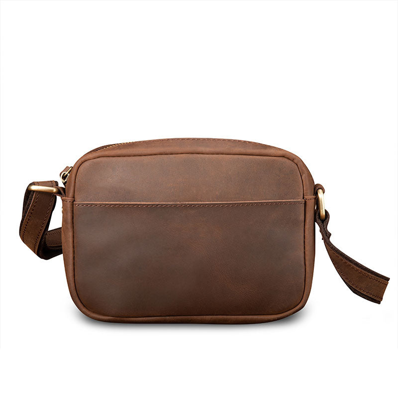 Men's Compact First Layer Cowhide Crazy Horse Men's Messenger Bags