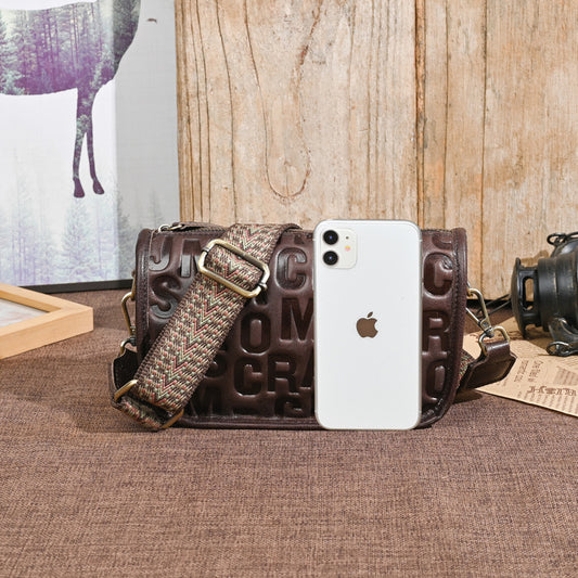 First Layer Cowhide Texture Female Versatile Shoulder Bags