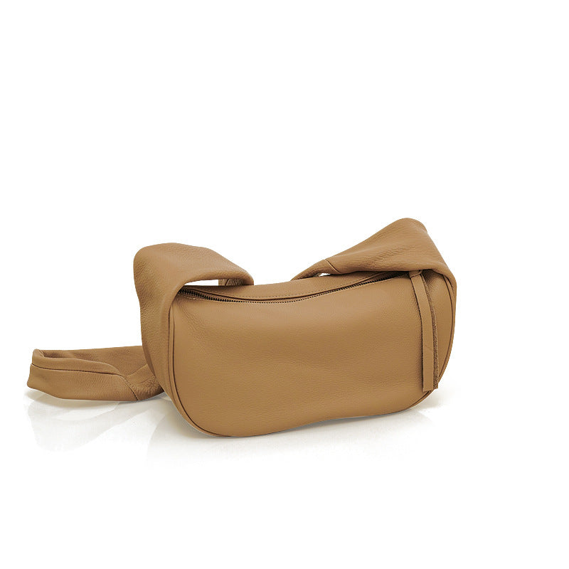 Women's Dumpling High Sense Genuine Leather Soft Shoulder Bags
