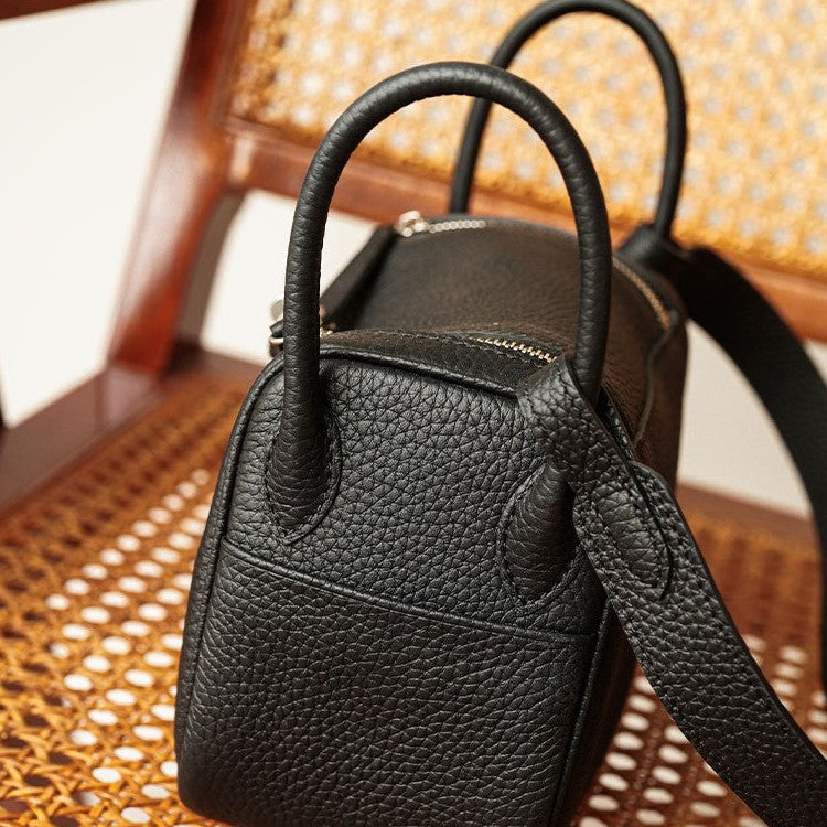 Cowhide Classic Mini Lindy Doctor Portable Crossbody Bags