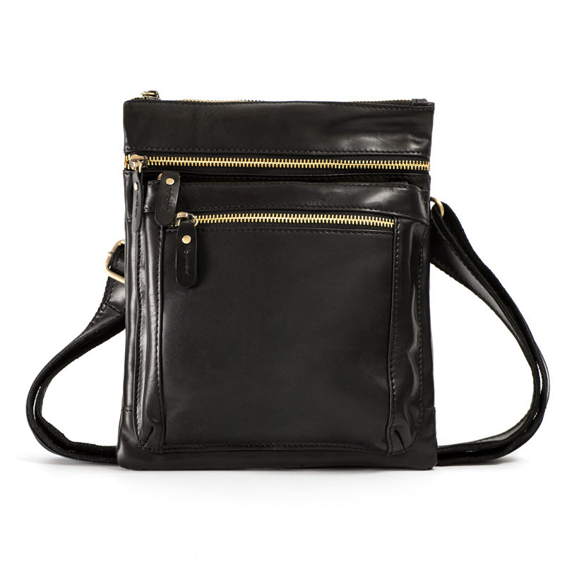 Men's Genuine Leather Pc Vintage Oil Wax Men's Waist Packs