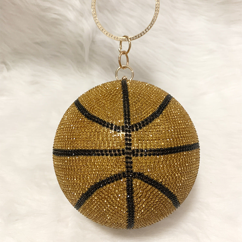 Round Basketball Dinner Ball Fashion Clutch Sweet Lady Cosmetic Bags