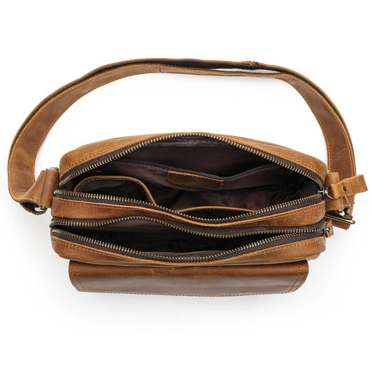 Men's Genuine Leather First Layer Cowhide Men's Shoulder Bags