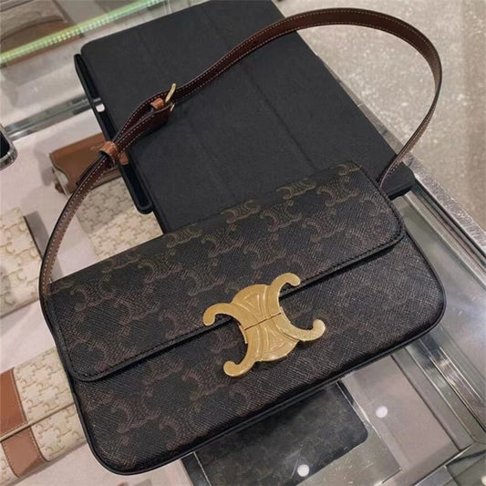 Women's Fashion Arc Underarm Genuine Leather French Bags