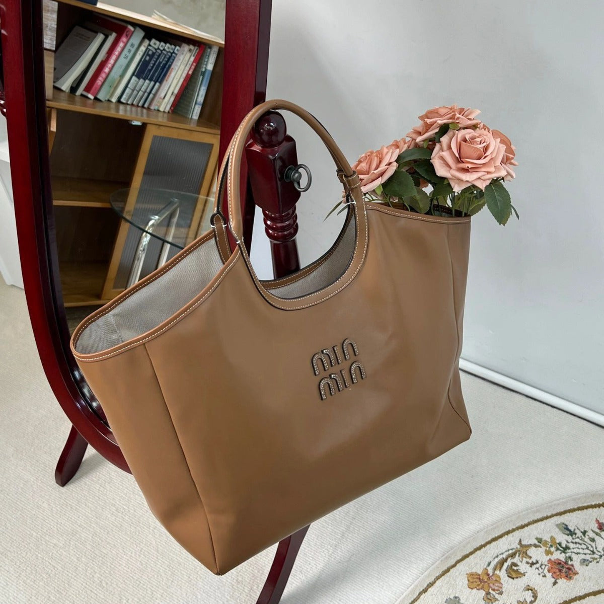 Fashion Dark Color Collision Design Female Tote Bags