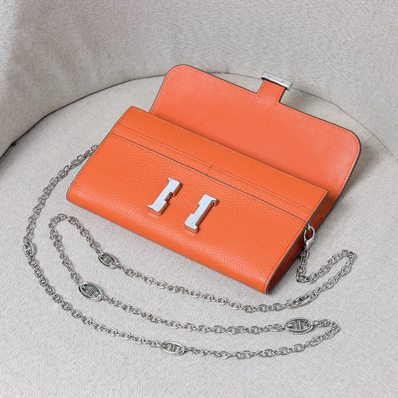 Leather Stewardess Pig Nose Chain Fashion Crossbody Bags