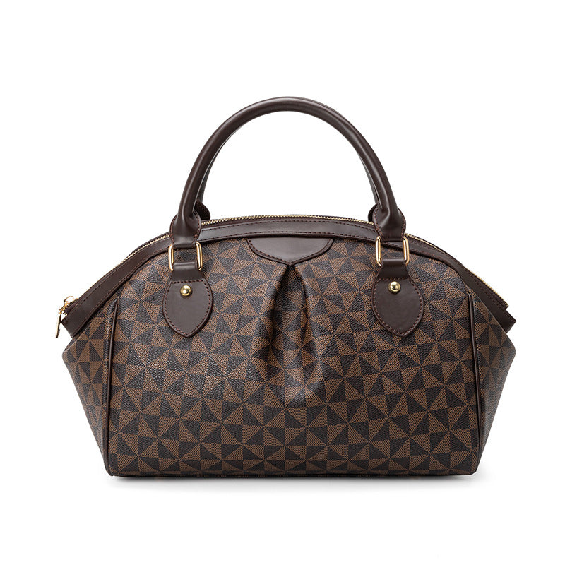 Women's Pleated Windmill Pattern Printed Shell High-grade Versatile Bags