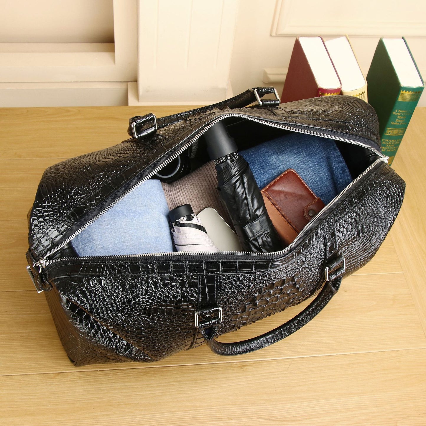 Men's Pattern Traveling Large Capacity Clutch Business Travel Bags