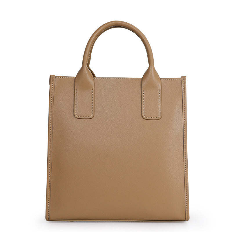Women's Vertical Advanced Texture Niche Commuter Genuine Handbags