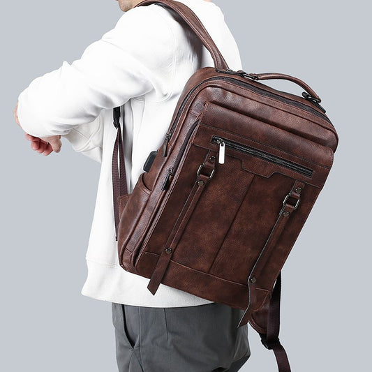 Men's Vintage Fashion Trend Computer Double Back Bags