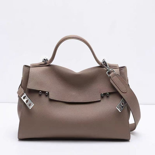 Women's Kelly High-grade Niche Leather Large Capacity Bags