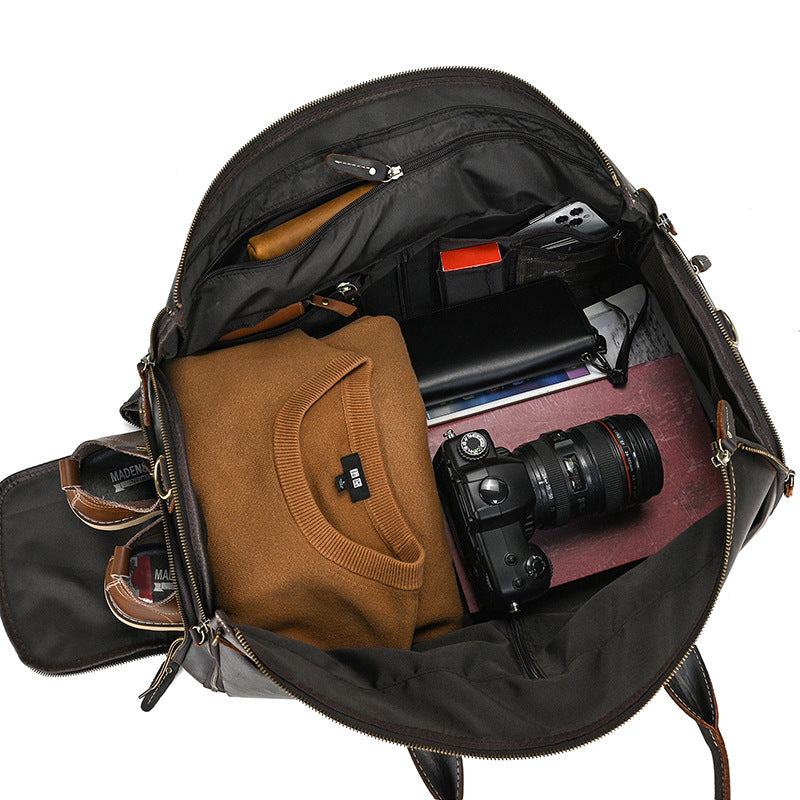 Horse Leather Folding Suit Storage Dry Travel Bags