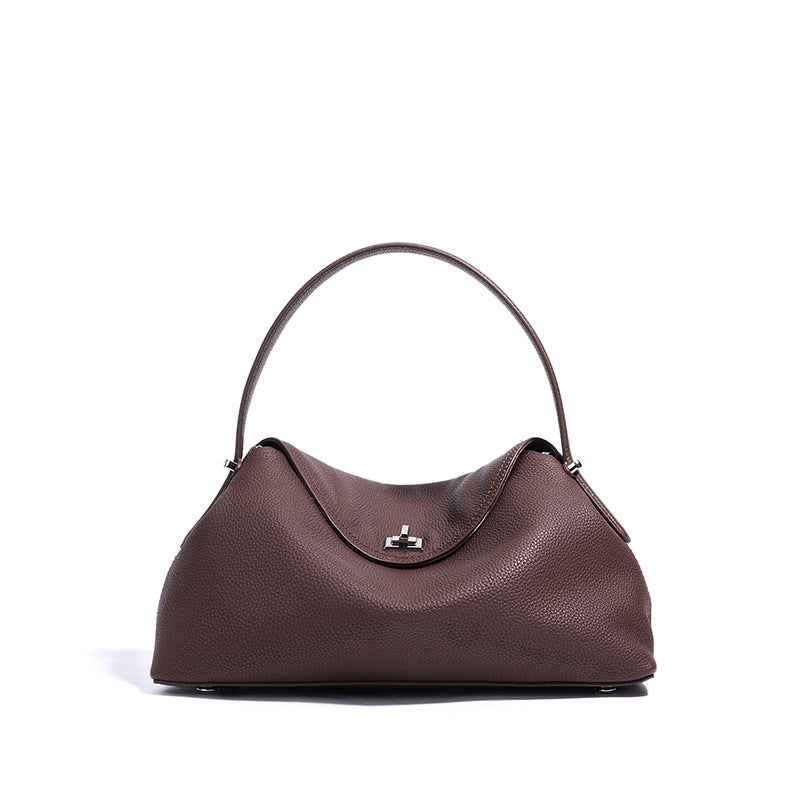 Women's Cowhide Large Capacity Niche High-grade Leather Handbags