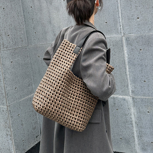 Luxury Hand-woven Silk Satin Windmill Knot Hollow Handbags