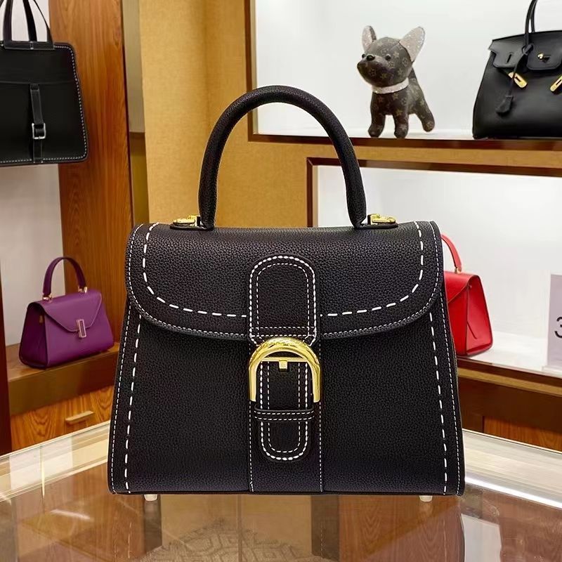 Women's Saddle Genuine Leather Vachette Clasp Vintage Shoulder Bags