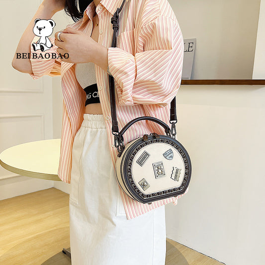 Women's Source Fashion Badge Western Style Round Crossbody Bags