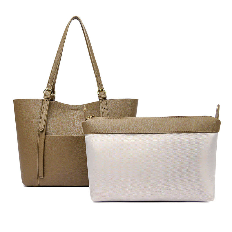 Women's Pattern Wings Mother Elegant Commuter Genuine Shoulder Bags