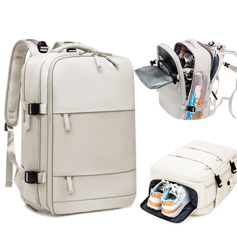 Women's & Men's & Simple Large Capacity Bottom Independent Backpacks