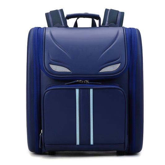 Burden Reduction Grade Spine Protection Leather Elementary School Students' Schoolbags