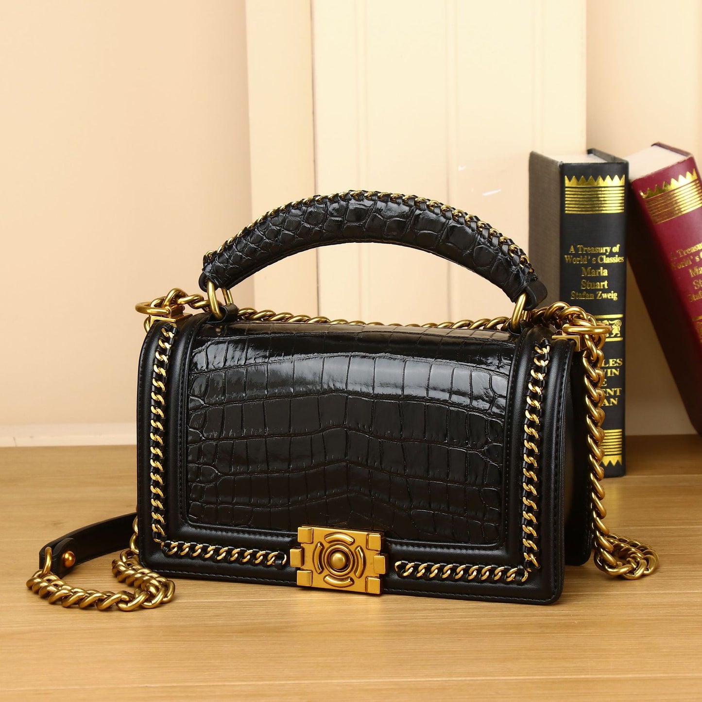Women's Belly Pattern Hot Mom Trendy Genuine Shoulder Bags