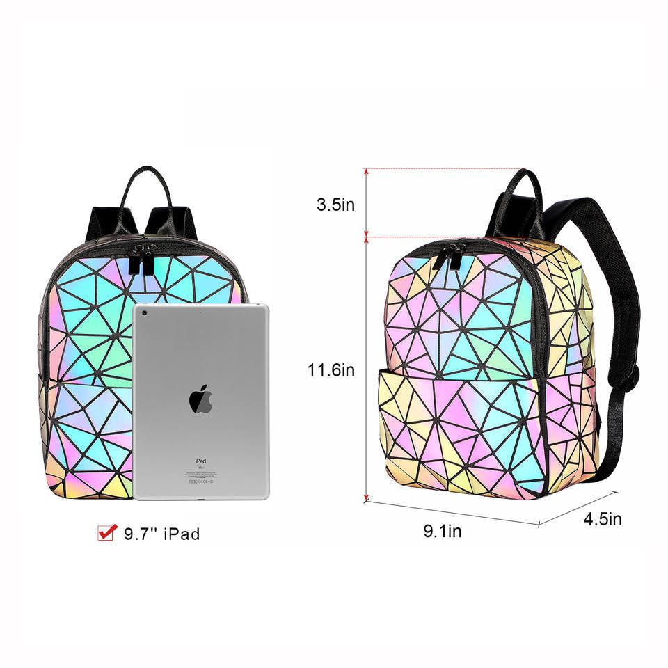 Life House Geometric Luminous Rhombus Unisex Backpacks