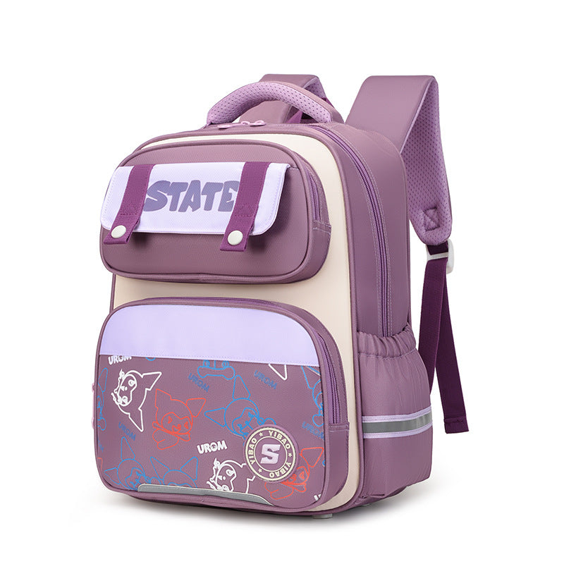 Grade Large Capacity Burden Reduction Cartoon Elementary School Students' Schoolbags
