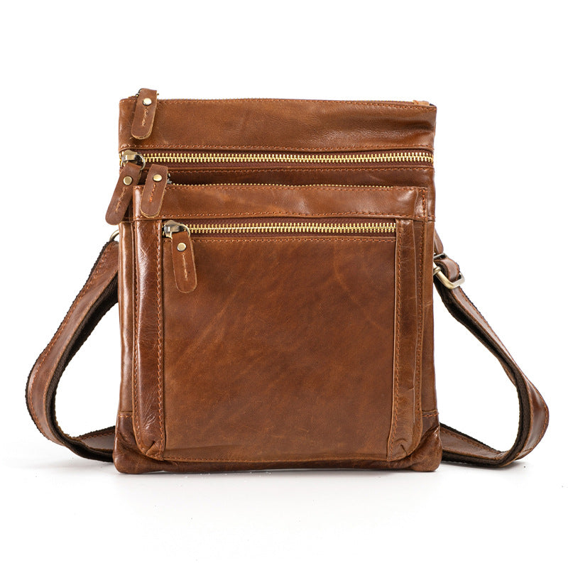 Men's Genuine Leather Pc Vintage Oil Wax Men's Waist Packs