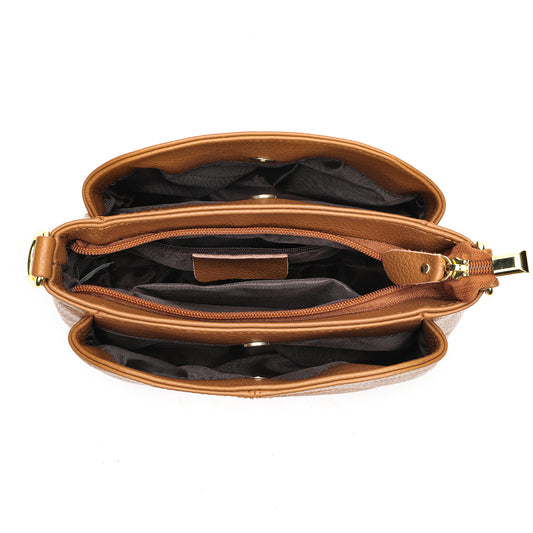 Women's Large Capacity Top Layer Cowhide Leather Crossbody Bags