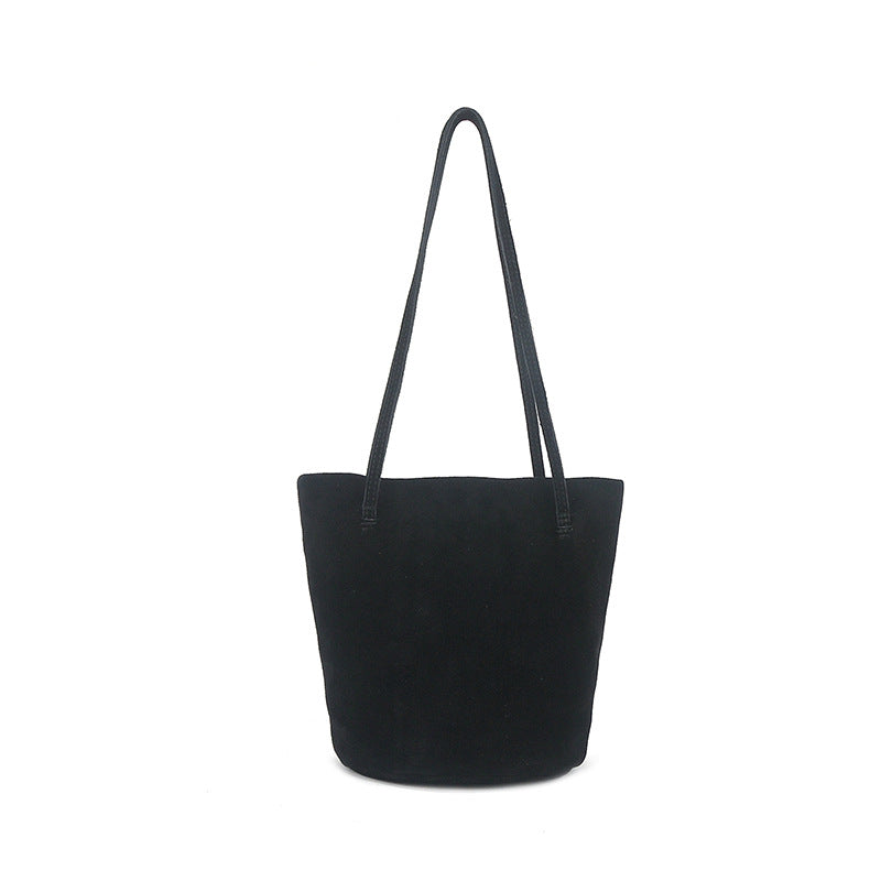 Women's Retro Genuine Leather Frosted Cowhide Commuter Armpit Bags