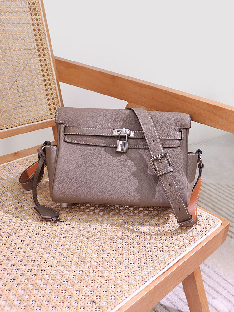 First Layer Cowhide Unisex Leather Large Bags