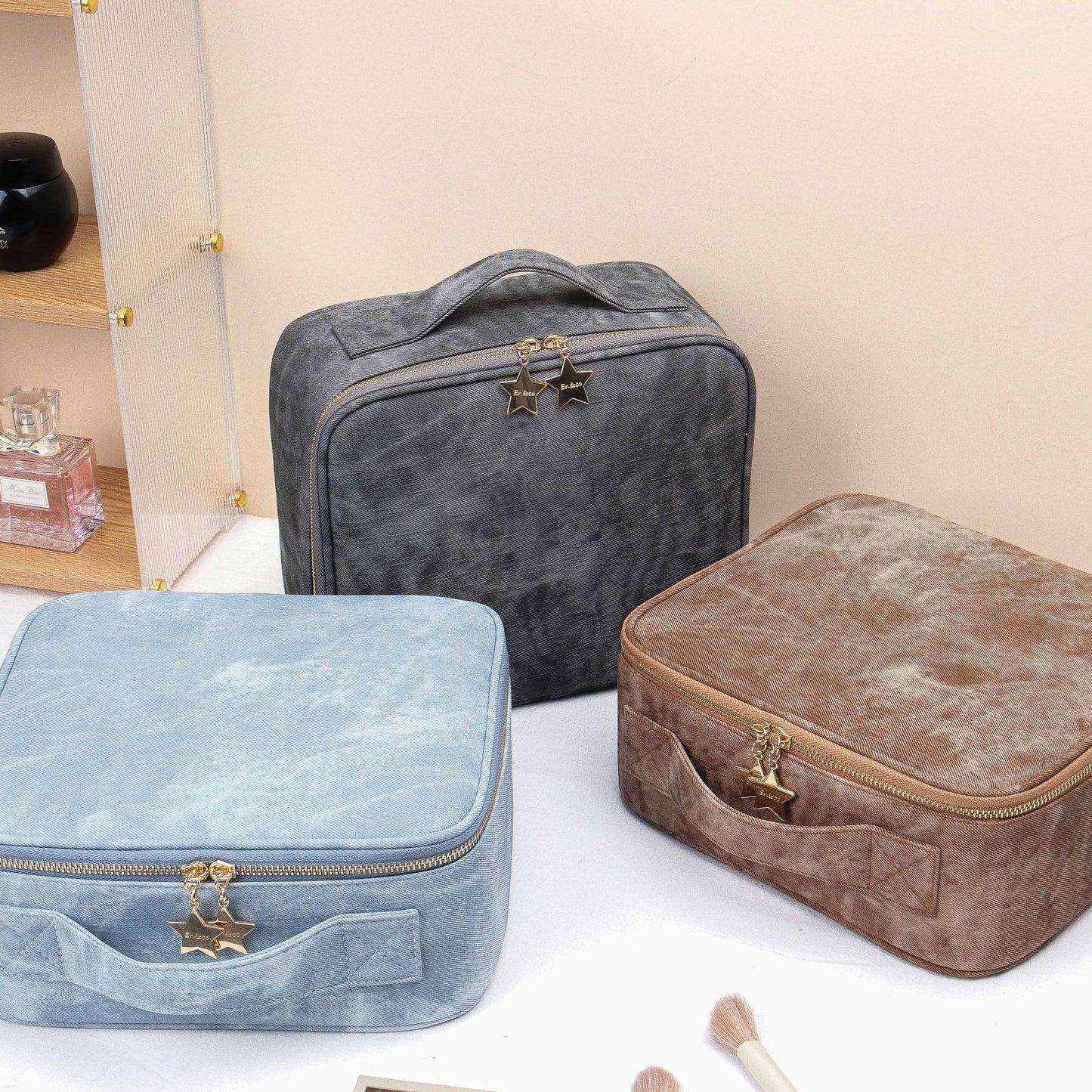 Lamp Large Capacity High Sense Cosmetics Storage Box Cosmetic Bags