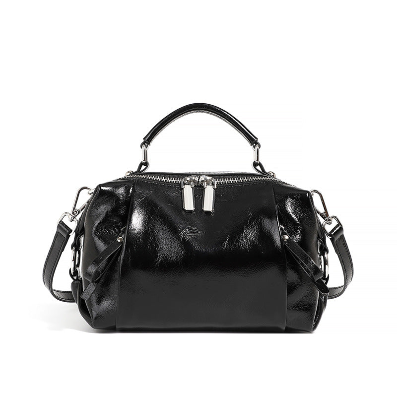 Women's Boston Genuine Leather Pillow Top Layer Shoulder Bags