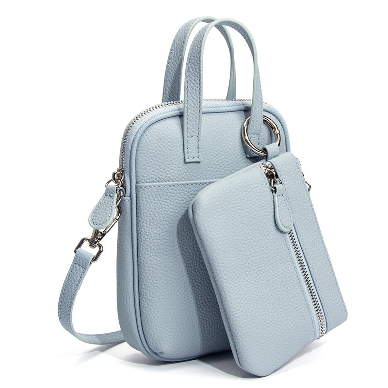 Women's Large Capacity Vertical Genuine Leather Niche Phone Bags