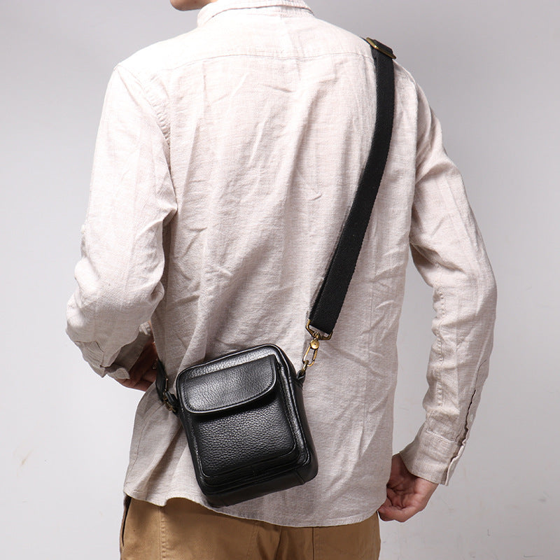 Women's & Men's & Leather Cowhide Leisure Men's Shoulder Bags