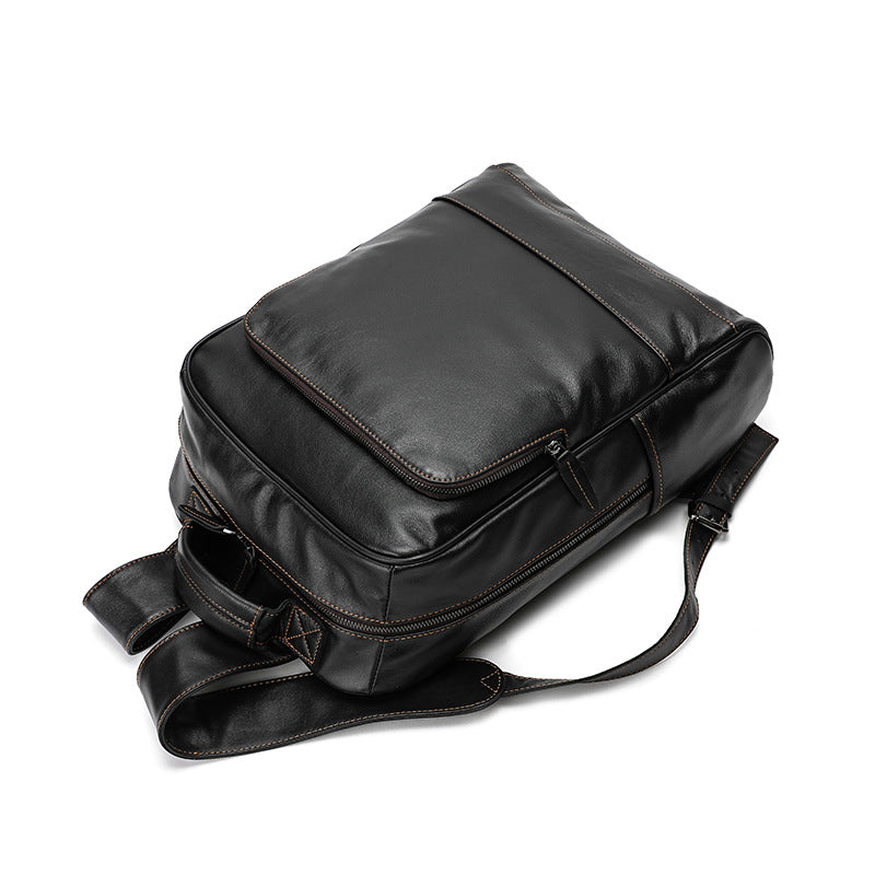 Women's & Men's & Genuine Leather Large Capacity Business Computer Backpacks