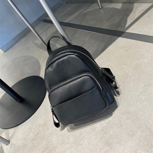 Women's Capacity Versatile Fashion Trend Soft Cowhide Backpacks